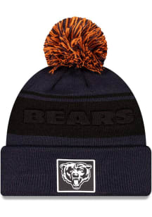 New Era Chicago Bears Blue Dart Cuff Pom Beanie Mens Knit Hat