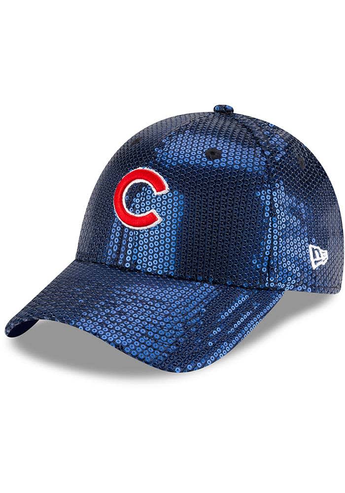 Chicago Cubs New Era Womens BLUE Womens Sequin Adjustable  display picture 3
