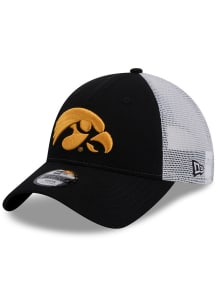 New Era Iowa Hawkeyes Black Evergreen Trucker JR 9FORTY Youth Adjustable Hat