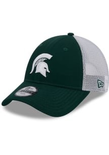 Michigan State Spartans New Era Evergreen Trucker JR 9FORTY Youth Adjustable Hat - Green