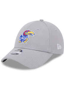 New Era Kansas Jayhawks Grey Evergreen Stretch Snap 9FORTY Youth Adjustable Hat