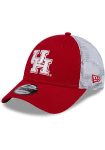 New Era Houston Cougars Evergreen Trucker 9FORTY Design Adjustable Hat - Red