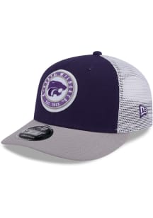 New Era K-State Wildcats Throwback 3T Circular Trucker LP 9FIFTY Adjustable Hat - Purple
