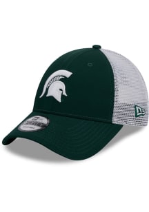 New Era Green Michigan State Spartans Evergreen Trucker 9FORTY Adjustable Hat