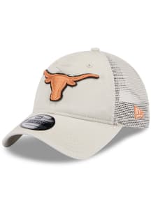 New Era Texas Longhorns Game Day Stone Mesh Trucker 9TWENTY Adjustable Hat - Ivory