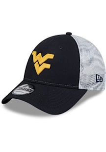 New Era West Virginia Mountaineers Evergreen Trucker 9FORTY Adjustable Hat - Navy Blue