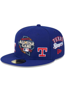New Era Texas Rangers Mens Grey 2024 MLB All-Star Game Fan Multi Patch 59FIFTY Fitted Hat