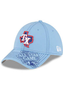 New Era Texas Rangers Mens Light Blue 2024 MLB All-Star Game Fan State 39THIRTY Flex Hat