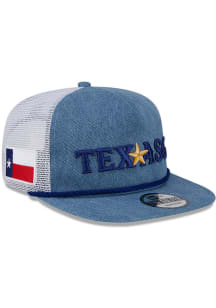 New Era Texas Rangers Blue 2024 MLB All-Star Game Fan Rope Word Golfer Mens Snapback Hat