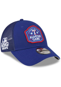 New Era Texas Rangers 2024 MLB All-Star Game Fan Patch Trucker 9FORTY Adjustable Hat - Blue