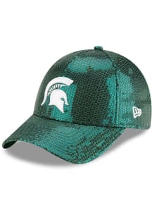 Michigan State Spartans New Era Womens Sequin Adjustable Womens Adjustable Hat - Green