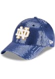 New Era Notre Dame Fighting Irish Navy Blue Womens Sequin Adjustable Womens Adjustable Hat