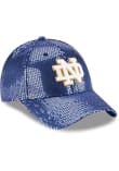 New Era Notre Dame Fighting Irish Navy Blue Womens Sequin Adjustable Womens Adjustable Hat