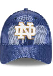New Era Notre Dame Fighting Irish Navy Blue Womens Sequin Adjustable Womens Adjustable Hat