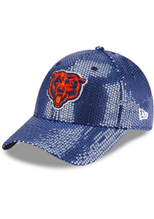 New Era Chicago Bears Navy Blue Womens Sequin Adjustable Womens Adjustable Hat