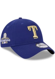 New Era Texas Rangers 2023 World Series Gold Collection 9TWENTY Adjustable Hat - Navy Blue