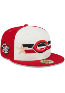New Era Cincinnati Reds Mens Red 2024 All-Star Game Workout 59FIFTY Fitted Hat