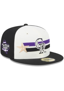 New Era Colorado Rockies Mens Black 2024 All-Star Game Workout 59FIFTY Fitted Hat
