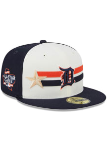 New Era Detroit Tigers Mens Navy Blue 2024 All-Star Game Workout 59FIFTY Fitted Hat