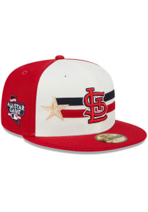 New Era St Louis Cardinals Mens Red 2024 All-Star Game Workout 59FIFTY Fitted Hat