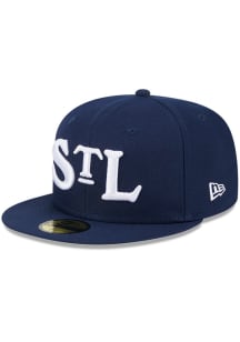 New Era St Louis Cardinals Mens Navy Blue 2024 Rickwood Classic AC 59FIFTY Fitted Hat