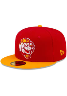 New Era Bowling Green Hot Rods Mens Red 2024 Theme Night AC 59FIFTY Fitted Hat