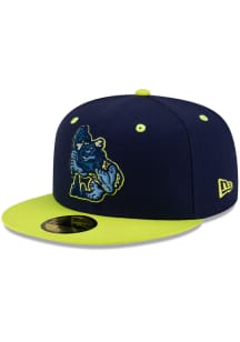 New Era Bowling Green Hot Rods Mens Navy Blue 2024 Theme Night AC 59FIFTY Fitted Hat