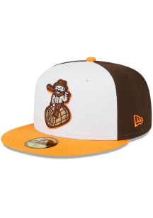 New Era Bowling Green Hot Rods Mens White 2024 Theme Night AC 59FIFTY Fitted Hat