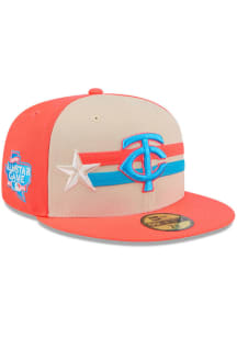 New Era Minnesota Twins Mens Orange 2024 All-Star Game 59FIFTY Fitted Hat