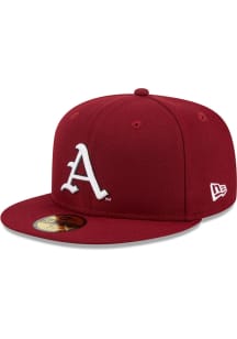 New Era Arkansas Razorbacks Mens Cardinal TC Evergreen 59FIFTY Fitted Hat