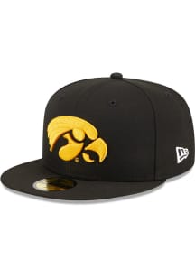 New Era Iowa Hawkeyes Mens Black TC Evergreen 59FIFTY Fitted Hat