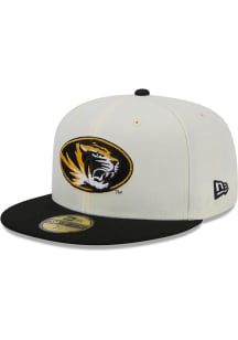 New Era Missouri Tigers Mens White Chrome 2T Evergreen 59FIFTY Fitted Hat