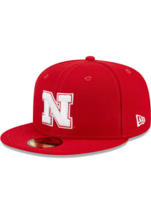 New Era Nebraska Cornhuskers Mens Red TC Evergreen 59FIFTY Fitted Hat