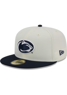 New Era Penn State Nittany Lions Mens White Chrome 2T Evergreen 59FIFTY Fitted Hat