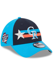 New Era Colorado Rockies Mens Blue 2024 All-Star Game 39THIRTY Flex Hat