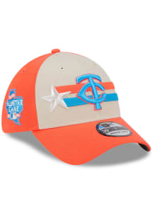 New Era Minnesota Twins Mens Orange 2024 All-Star Game 39THIRTY Flex Hat