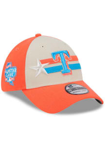 New Era Texas Rangers Mens Orange 2024 All-Star Game 39THIRTY Flex Hat
