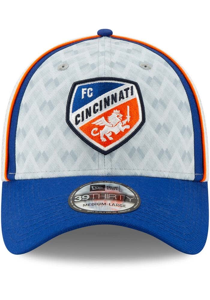 New Era FC Cincinnati Mens White Jersey Hook 39THIRTY Flex Hat