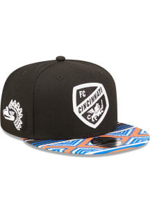 New Era FC Cincinnati Black Visor Print 9FIFTY Mens Snapback Hat