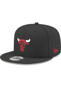 New Era Chicago Bulls Black OTC Logo 9FIFTY Mens Snapback Hat