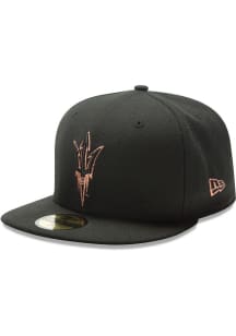 New Era Arizona State Sun Devils Mens Black Fork Logo Basic 59FIFTY Fitted Hat