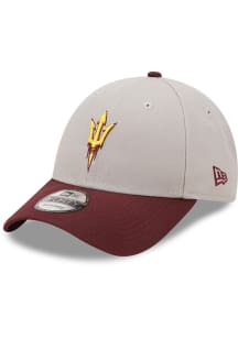 New Era Arizona State Sun Devils 2T Fork Logo The League 9FORTY Adjustable Hat - Grey