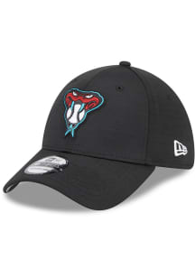 New Era Arizona Diamondbacks Mens Black 2023 MLB Clubhouse 39THIRTY Flex Hat