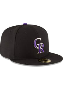 New Era Colorado Rockies Mens Black AC Game 59FIFTY Fitted Hat
