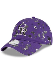 New Era Colorado Rockies Purple Floral 9TWENTY Womens Adjustable Hat