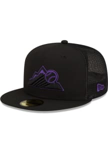 New Era Colorado Rockies Mens Black 2023 Batting Practice 59FIFTY Fitted Hat