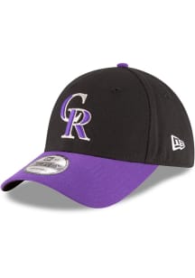 New Era Colorado Rockies Replica The League 9FORTY Adjustable Hat - Black