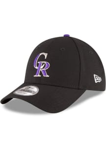 New Era Colorado Rockies Replica The League 9FORTY Adjustable Hat - Black