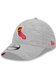 New Era Los Angeles Angels Mens Grey 2023 MLB Clubhouse 39THIRTY Flex Hat