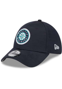 New Era Seattle Mariners Mens Navy Blue 2023 MLB Clubhouse 39THIRTY Flex Hat